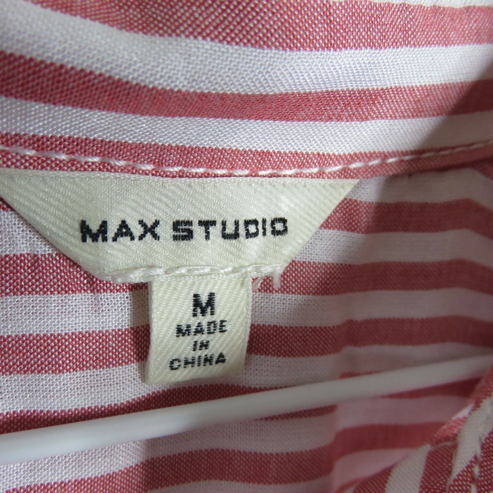 Max Studio Pink Striped Pullover Long Sleeve Blouse - Women's Size M