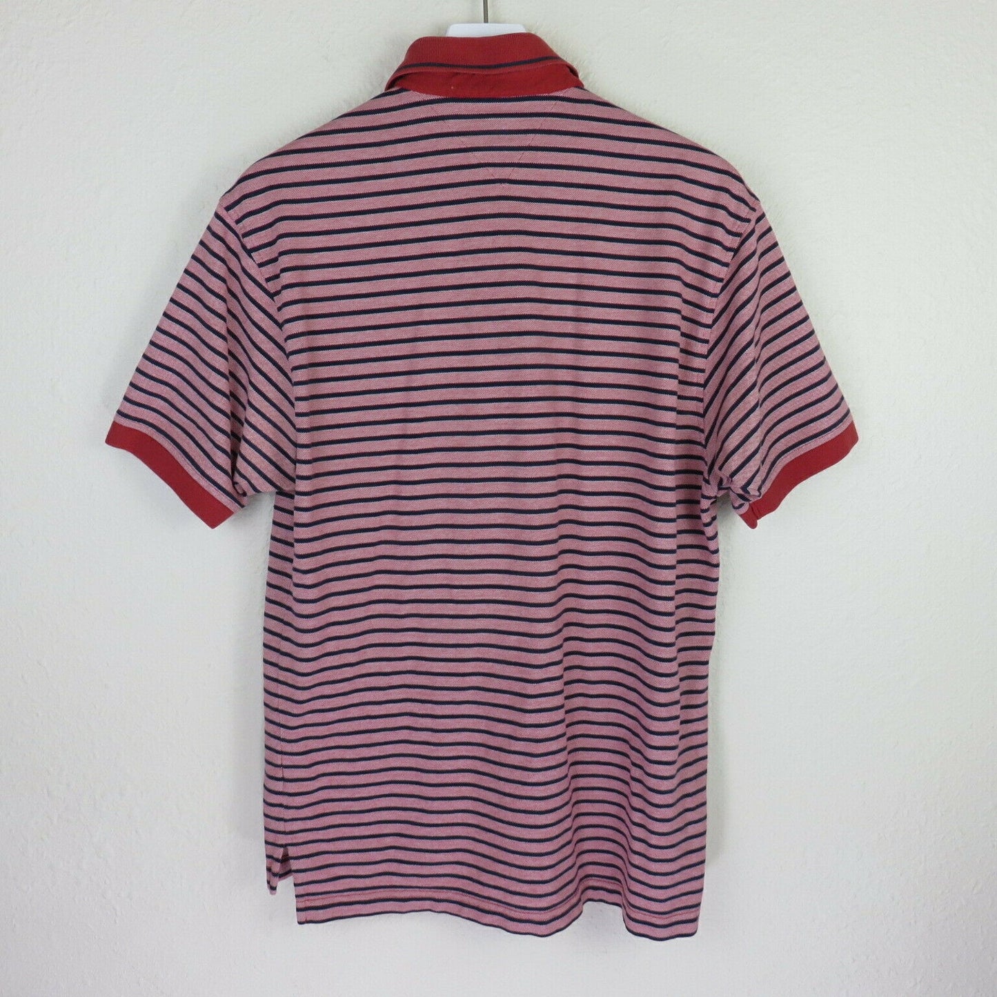 Vintage 90's Tommy Hilfiger Red Striped Polo - Men's M