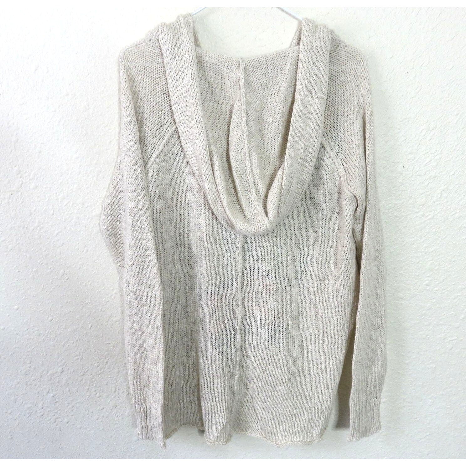 Moth Loose Knit Printed Hooded Sweater - Women's Small