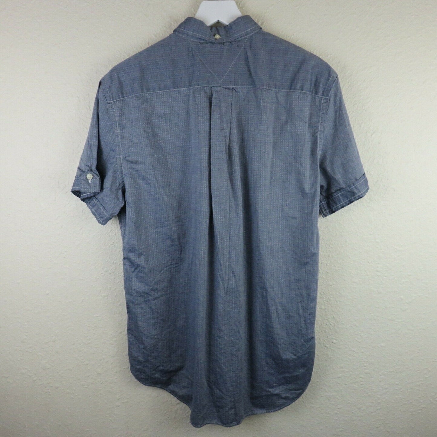 Tommy Hilfiger Custom Fit Short Sleeve Button Down Collar Shirt - Men's L