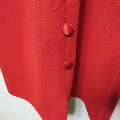 Vintage Keyhole Neckline Red Cocktail Sheath Dress - Women's 10