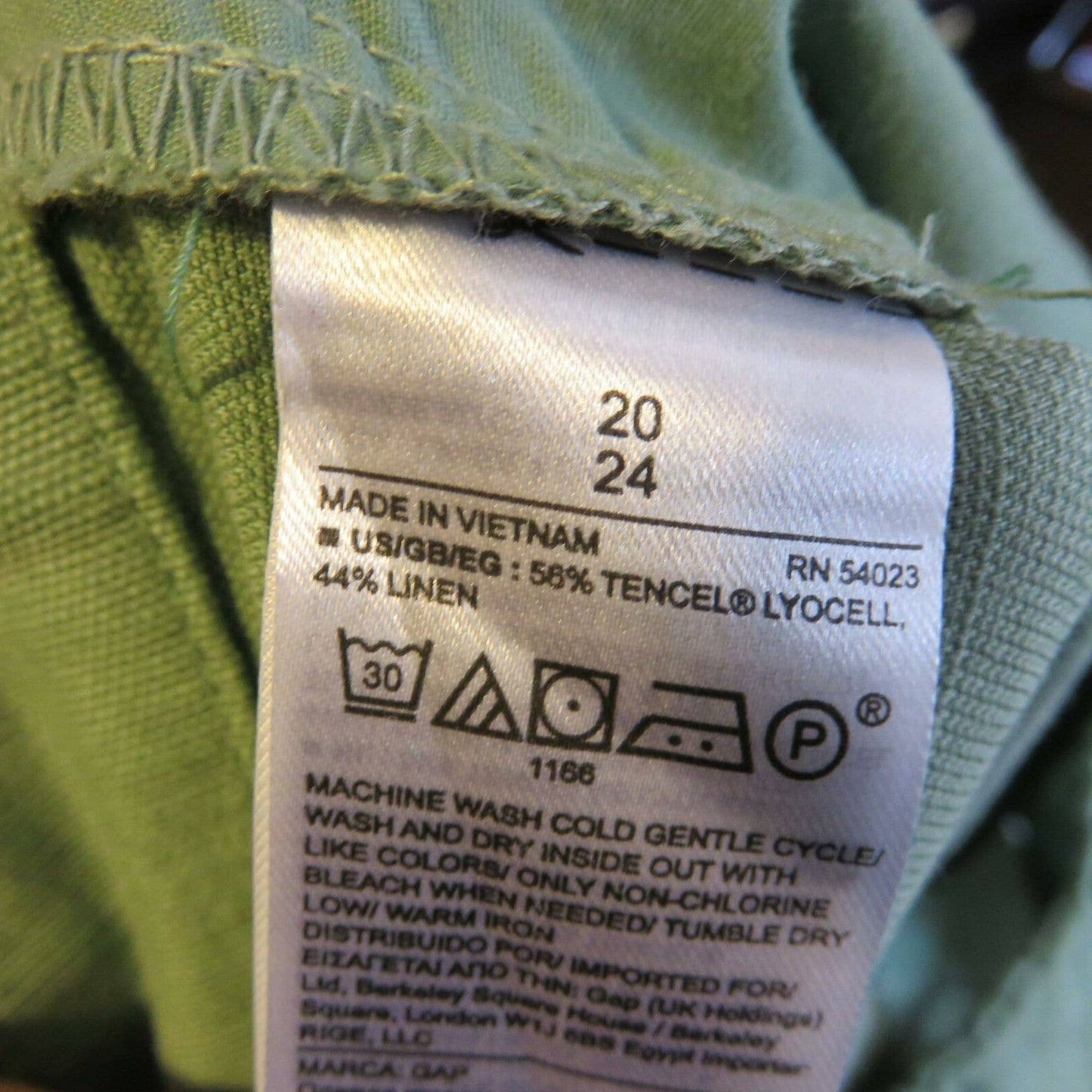 Gap Plus Size Linen Blend Sage Green Culottes Shorts - Women's Size 20