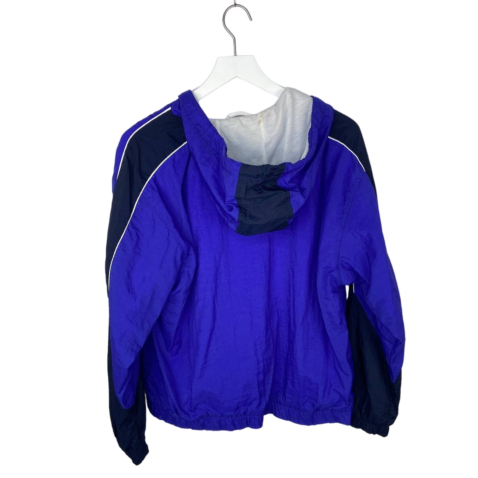 Vintage 90's Nike Lined Nylon Full Zip Hooded Windbreaker Jacket - Women's M