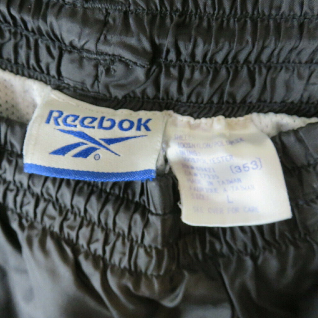 Vintage Reebok Black Cargo Style Track Pants - Women's Large
