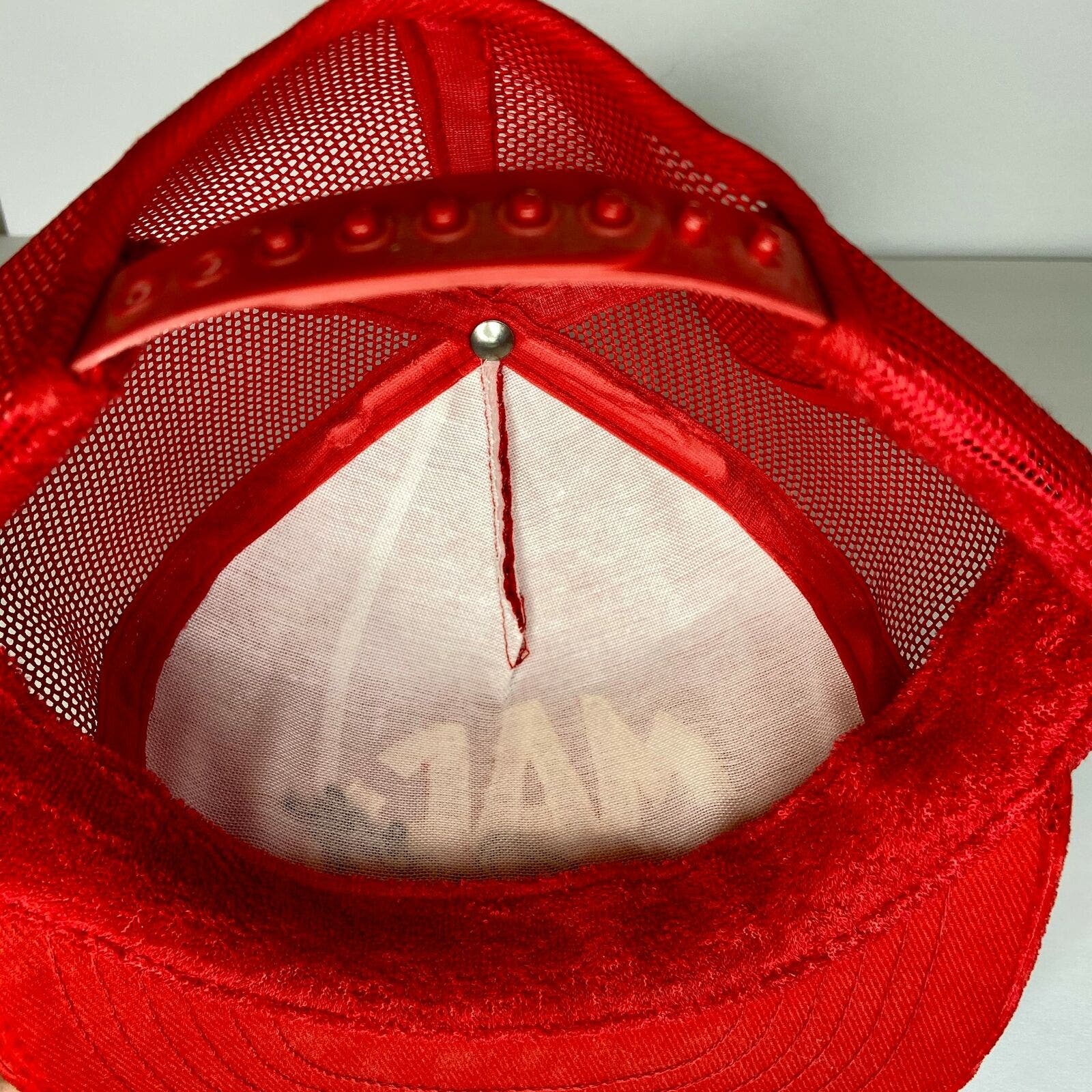 Vintage Mac Racing Corduroy Mesh Snapback Trucker Hat Made in USA