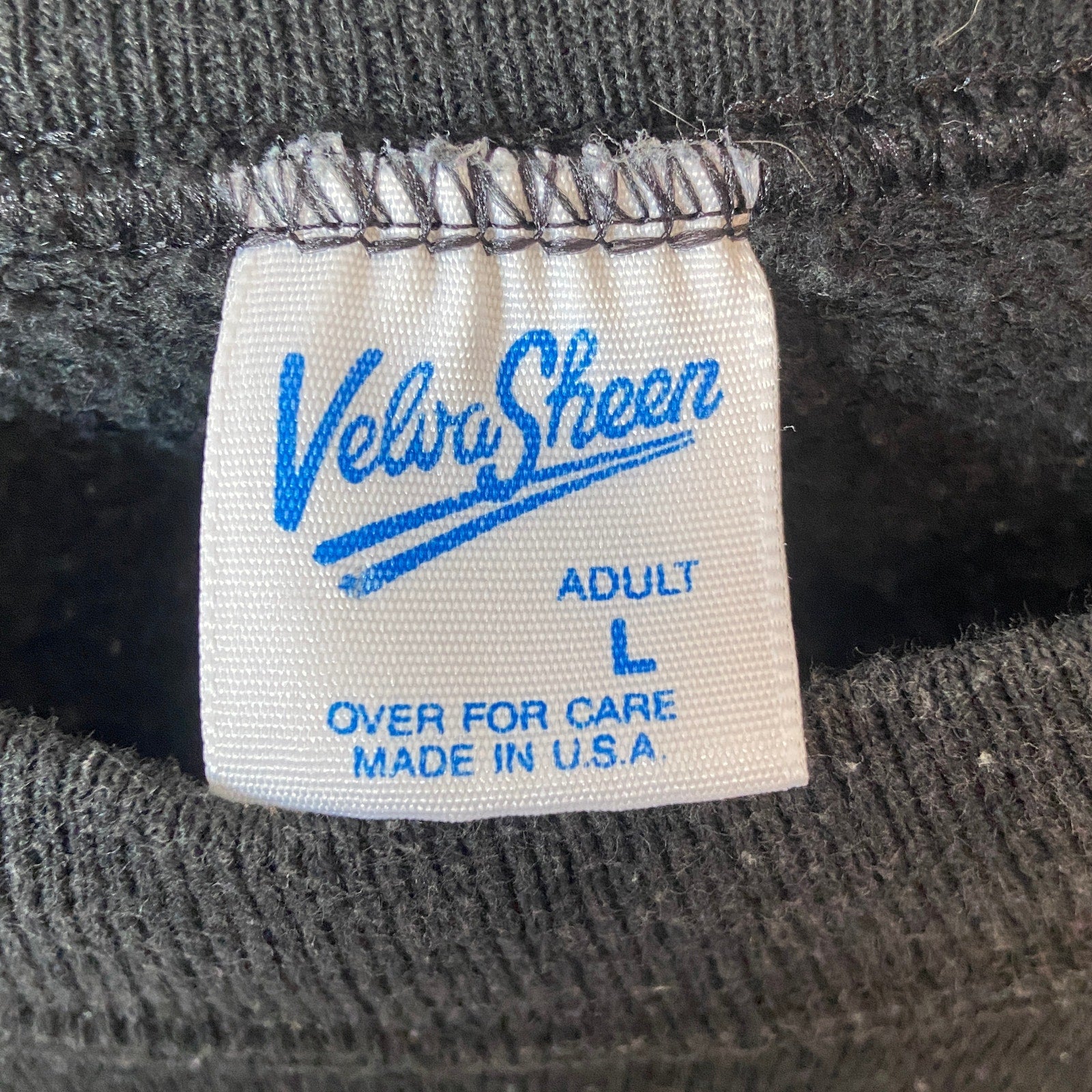 Vintage VelvaSheen Mickey Mouse Embroidered Sweatshirt - Adult Size Large