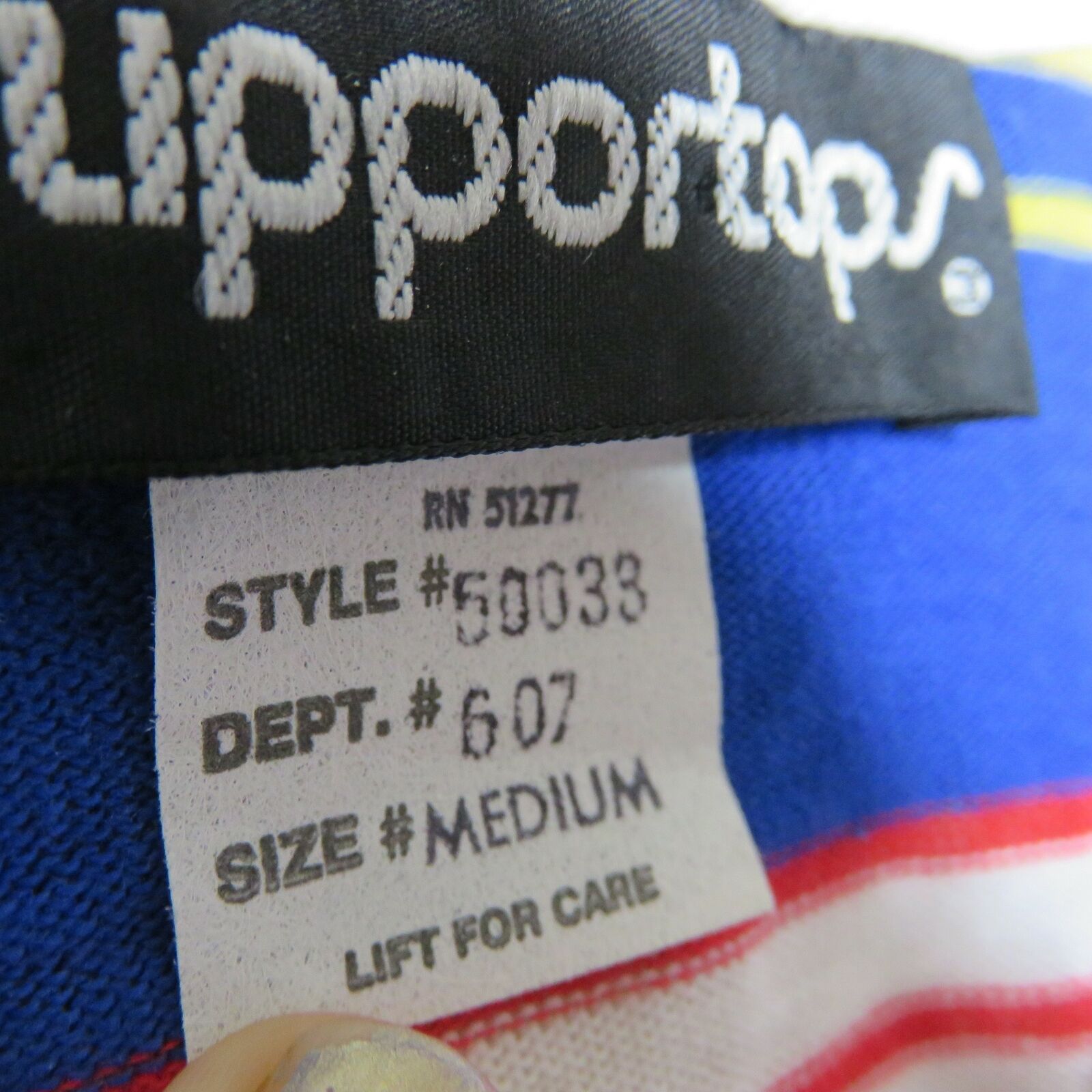 Vintage Chevron Pattern Primary Colors Tank Top Built In Bra Made in USA - Women