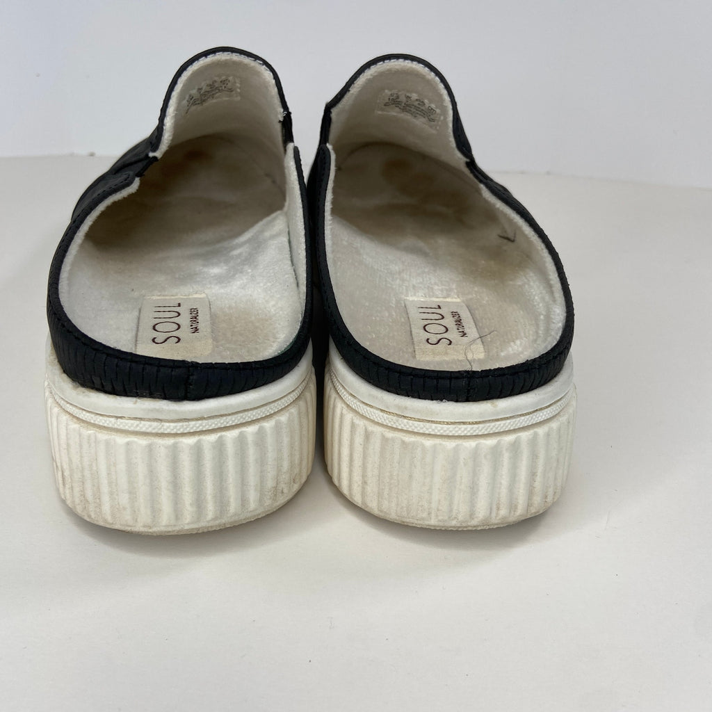 Naturalizer Soul Truly Black Faux Leather Slip On Sneakers - Women's Size 10