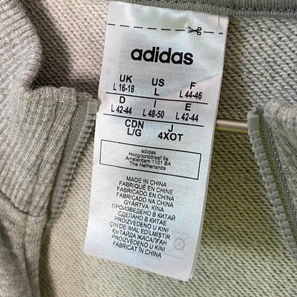 Adidas 1/4 Zip Crop Sweatshirt 3 Striped Sleeves - Women's Size Large