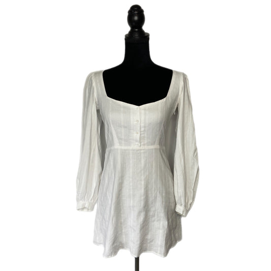 Capulet Dolly Button Down White Petite Eyelet Dress - Women's Size XS