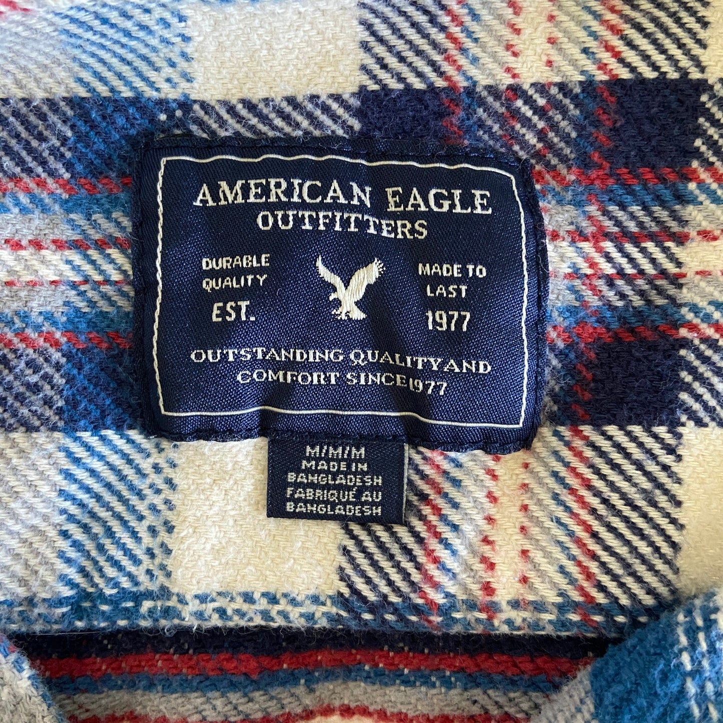 American Eagle Heavy Plaid Flannel Shirt - Men's Size M