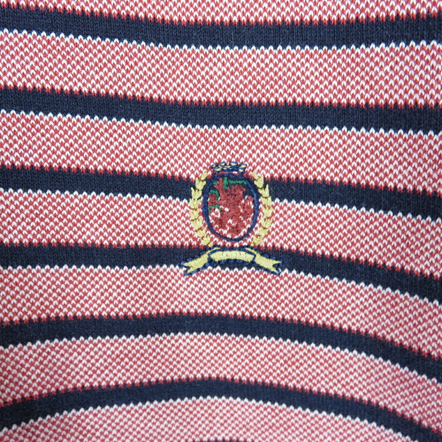 Vintage 90's Tommy Hilfiger Red Striped Polo - Men's M