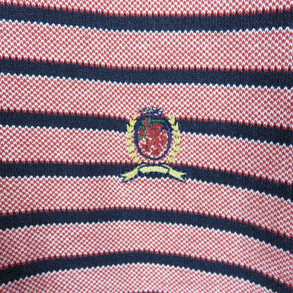 Vintage 90's Tommy Hilfiger Red Striped Polo - Men's M