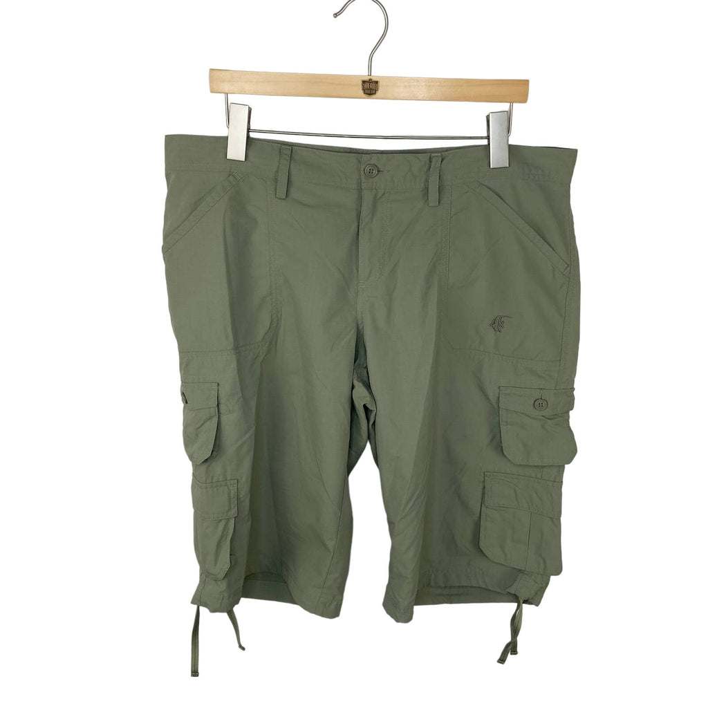 Guy Harvey Nylon Khaki Cargo Shorts - Women's Size 14
