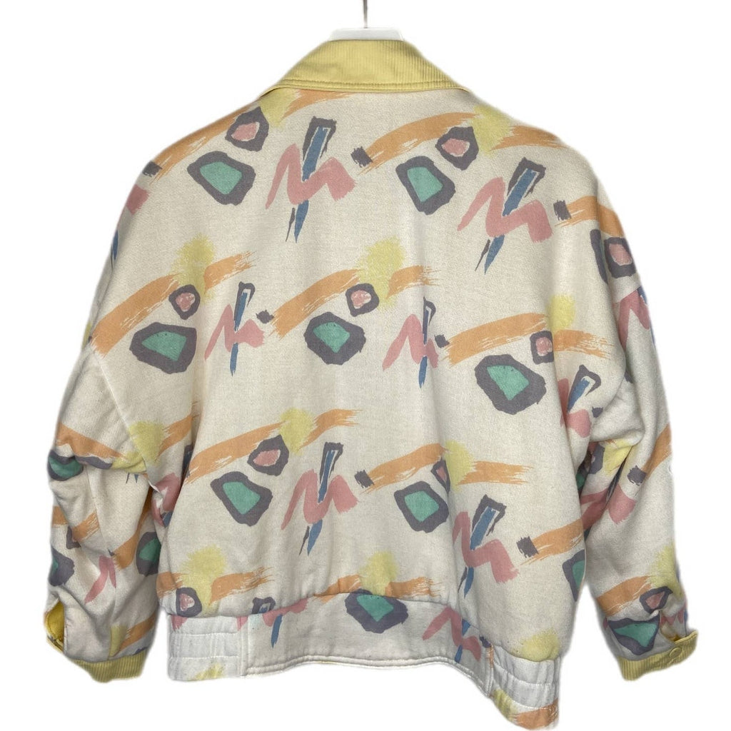 Vintage Reversible Yellow 90's Patterned Jacket - Women's Size S