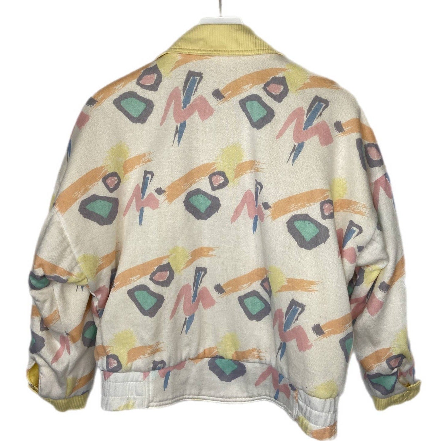 Vintage Reversible Yellow 90's Patterned Jacket - Women's Size S