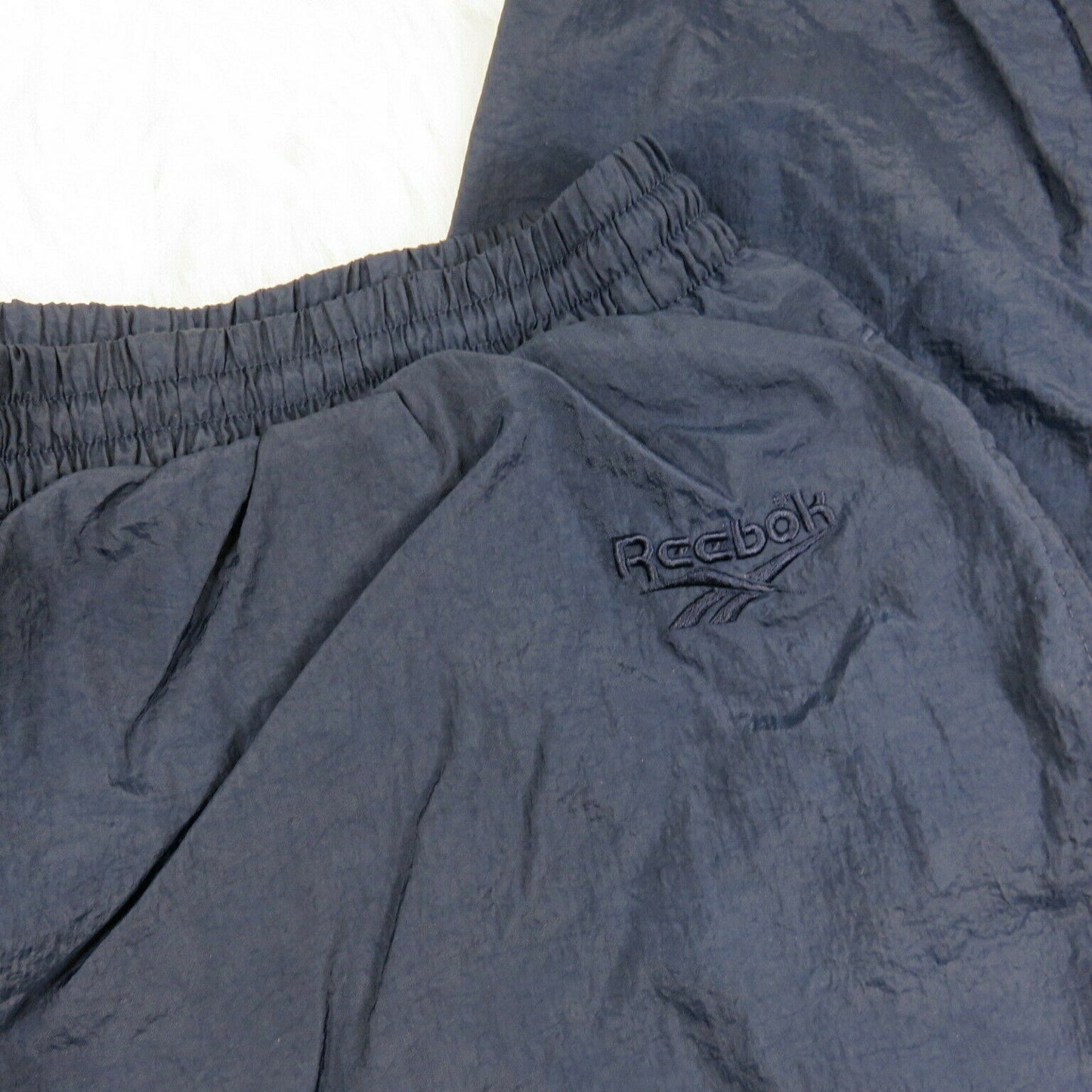 Vintage Reebok Blue Lined Nylon Windbreaker Track Pants - Men's L