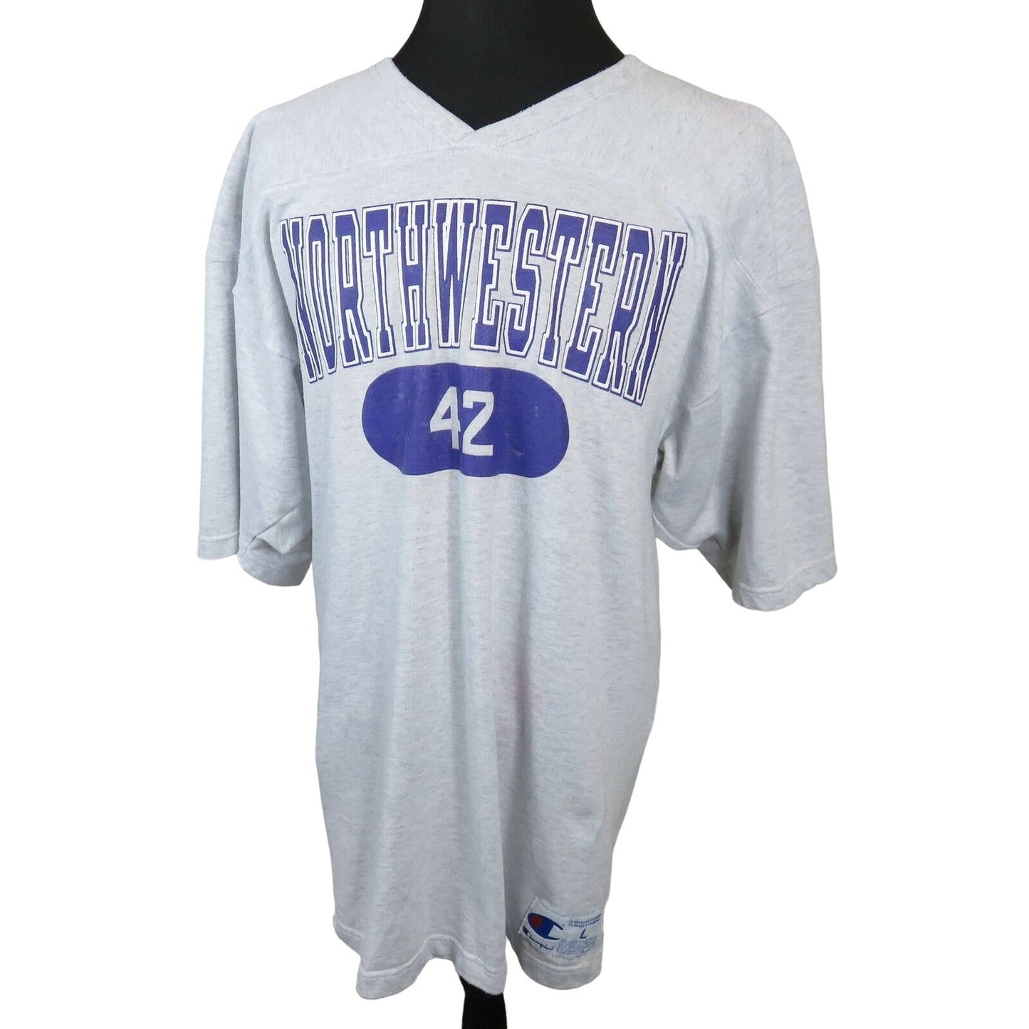 Vintage Champion Northwestern Sweatshirt Football Jersey Made in USA- Men's L