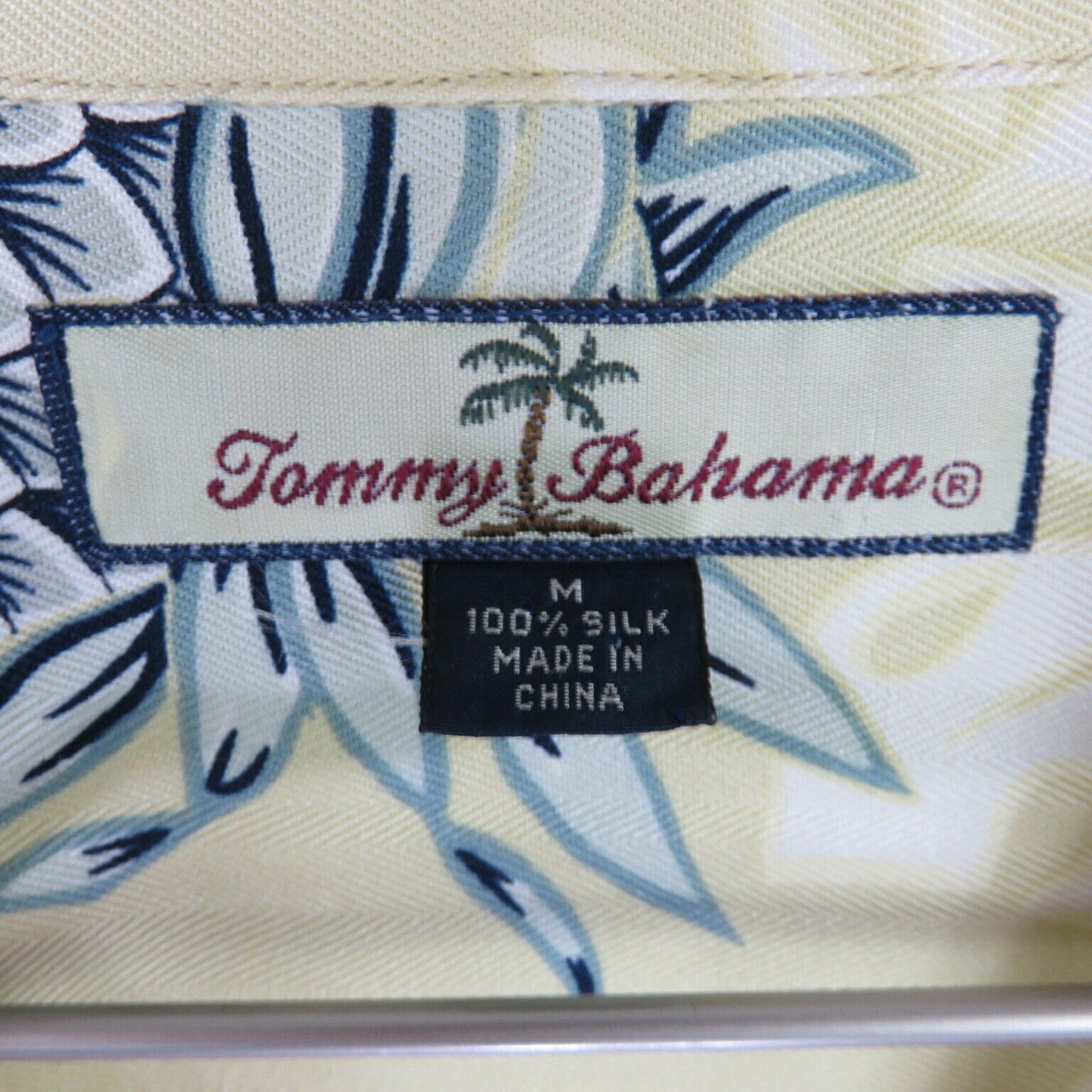 Tommy Bahama Yellow Silk Floral Pineapple Hawaiian Shirt - Men's M