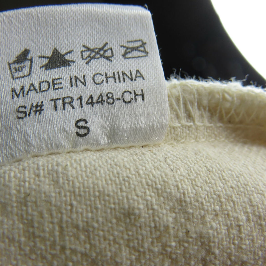 Mod Ref Frayed Hem Cream Jean Jacket - Women's Small