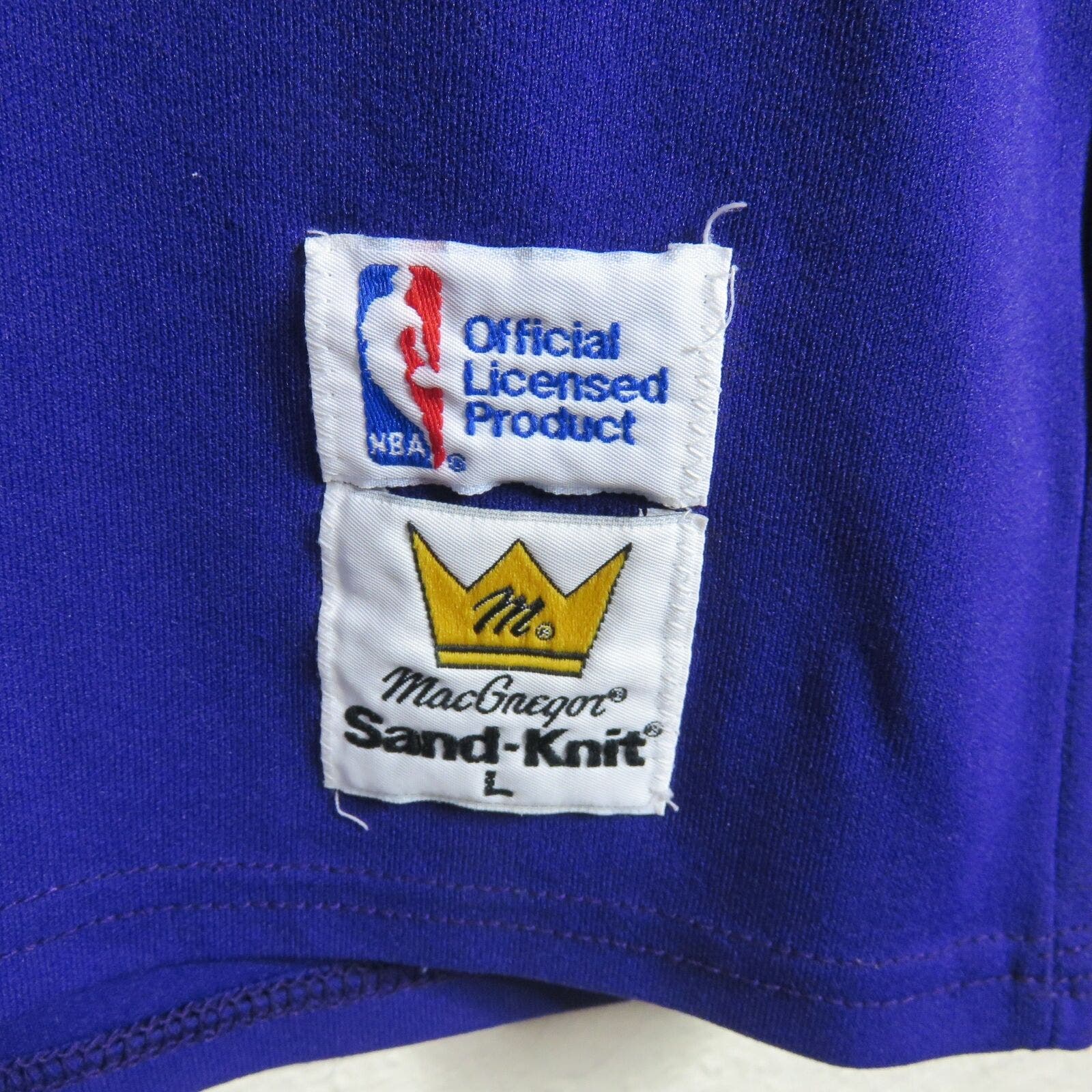 Vintage Sand Knit Magic Johnson #32 Lakers Jersey - Men's L