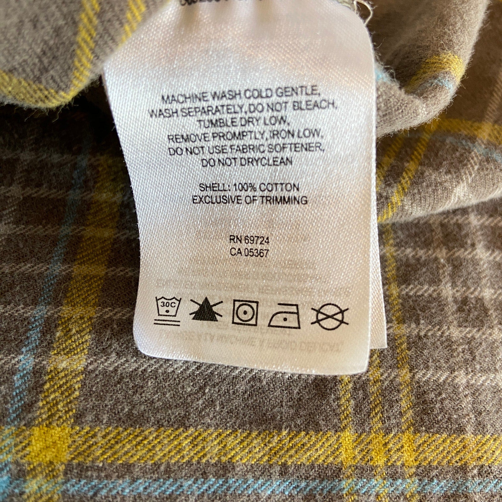 Columbia Light Brown Plaid Omni-wick Flannel Shirt - Men's Size M