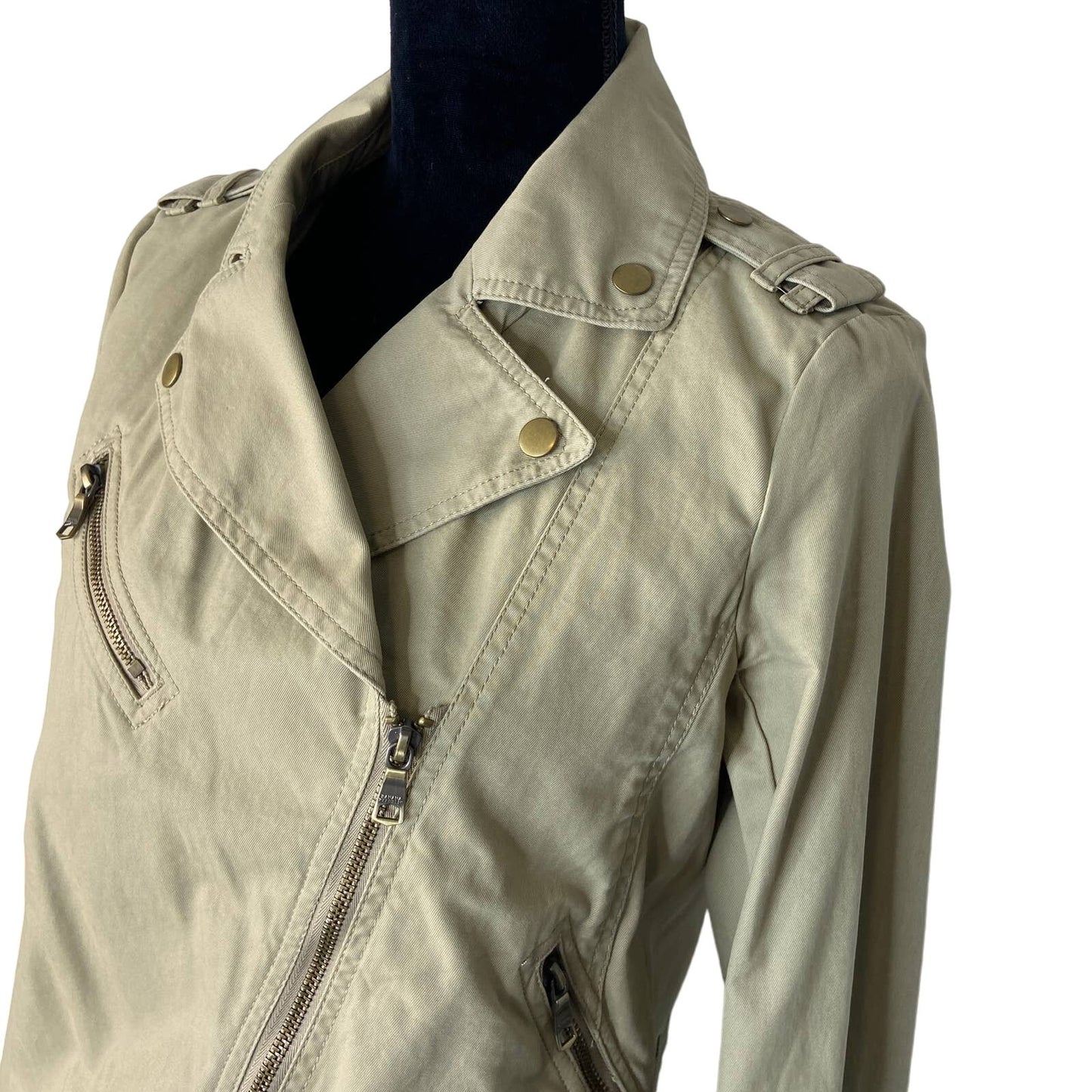 Banana Republic Khaki Moto Jacket - Women's XS