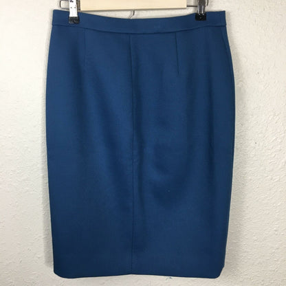 J. Crew Teal Office Wear Pencil Skirt Zipper Detail - Women's 4