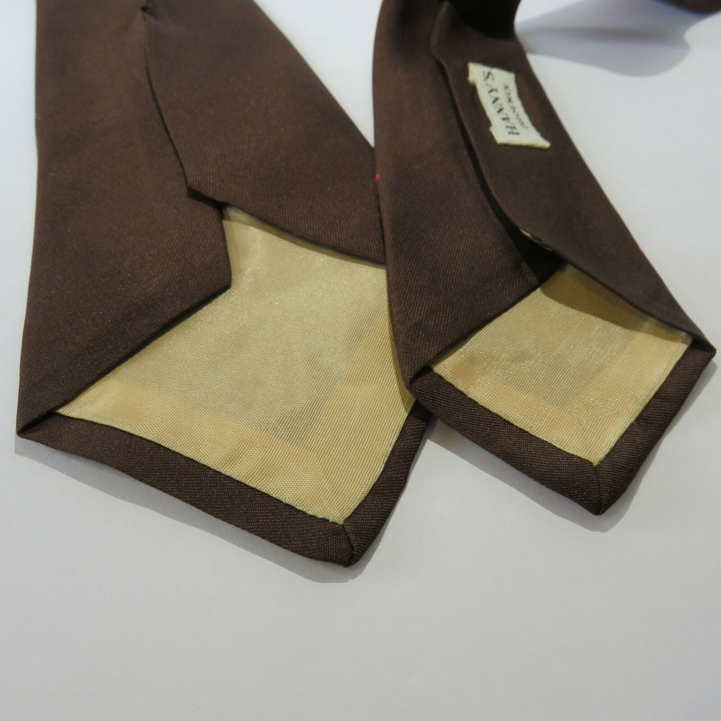 Vintage Retro Brown Patterned Men's Tie