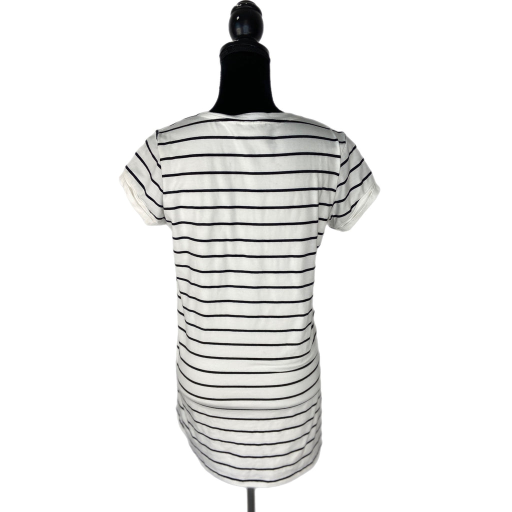 Lulus White Black Stripe T Shirt Dress - Women's Size S