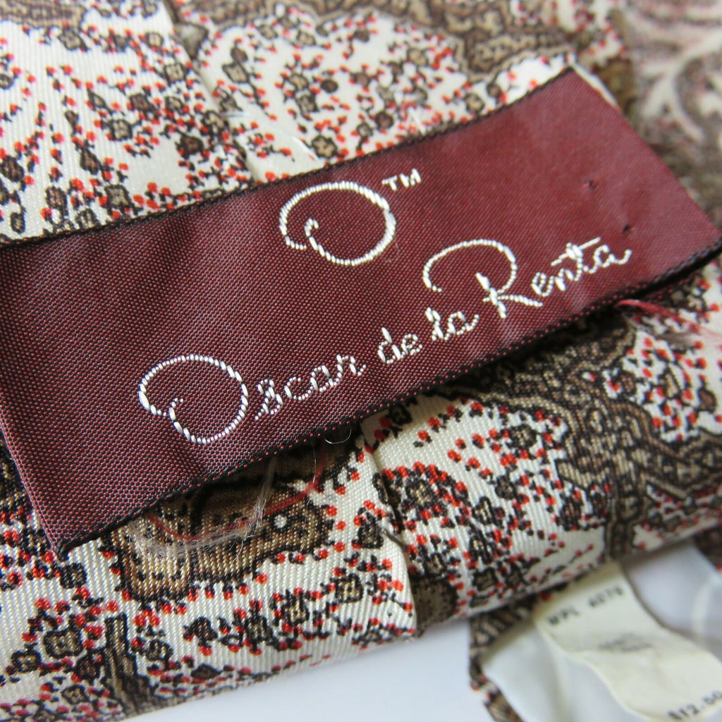 Vintage Oscar de la Renta Silk Floral Men's Tie