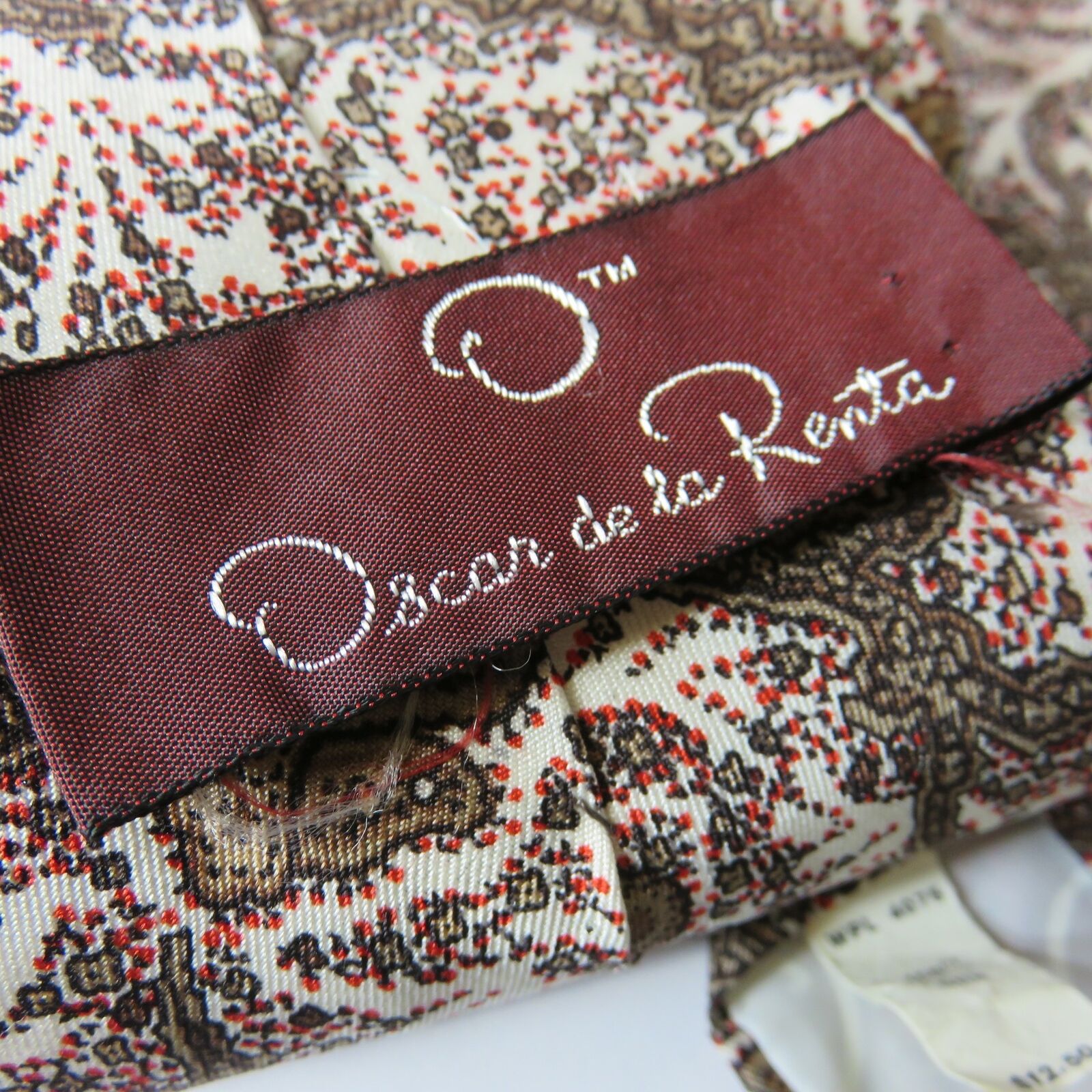 Vintage Oscar de la Renta Silk Floral Men's Tie