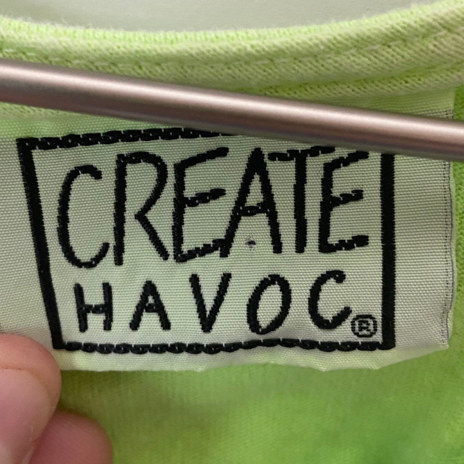 Vintage Neon Green Crop Button Up Shirt - Women's Size XL