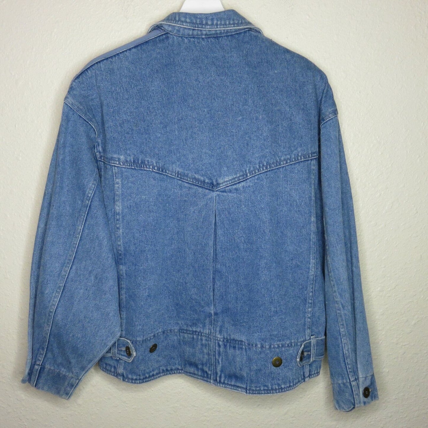 Y2K Crochet Detail Denim Jean Jacket - Missy Size M