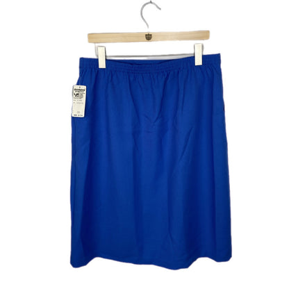 Vintage Blue A Line Below The Knee Polyester Skirt NWT - Women's Size 20