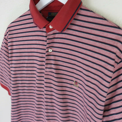 Vintage 90's Tommy Hilfiger Red Striped Polo - Men's M