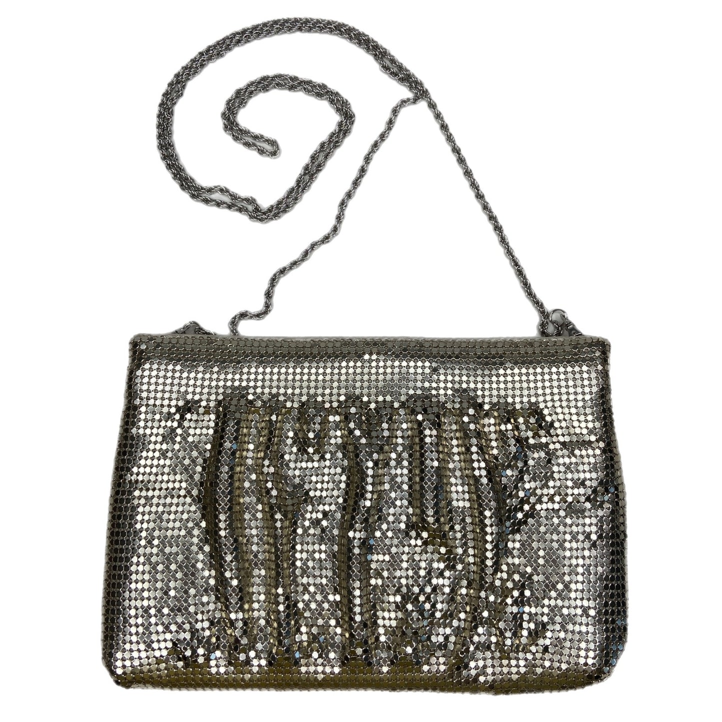 Artistry Gold Mesh Clutch Crossbody Formal Evening Purse