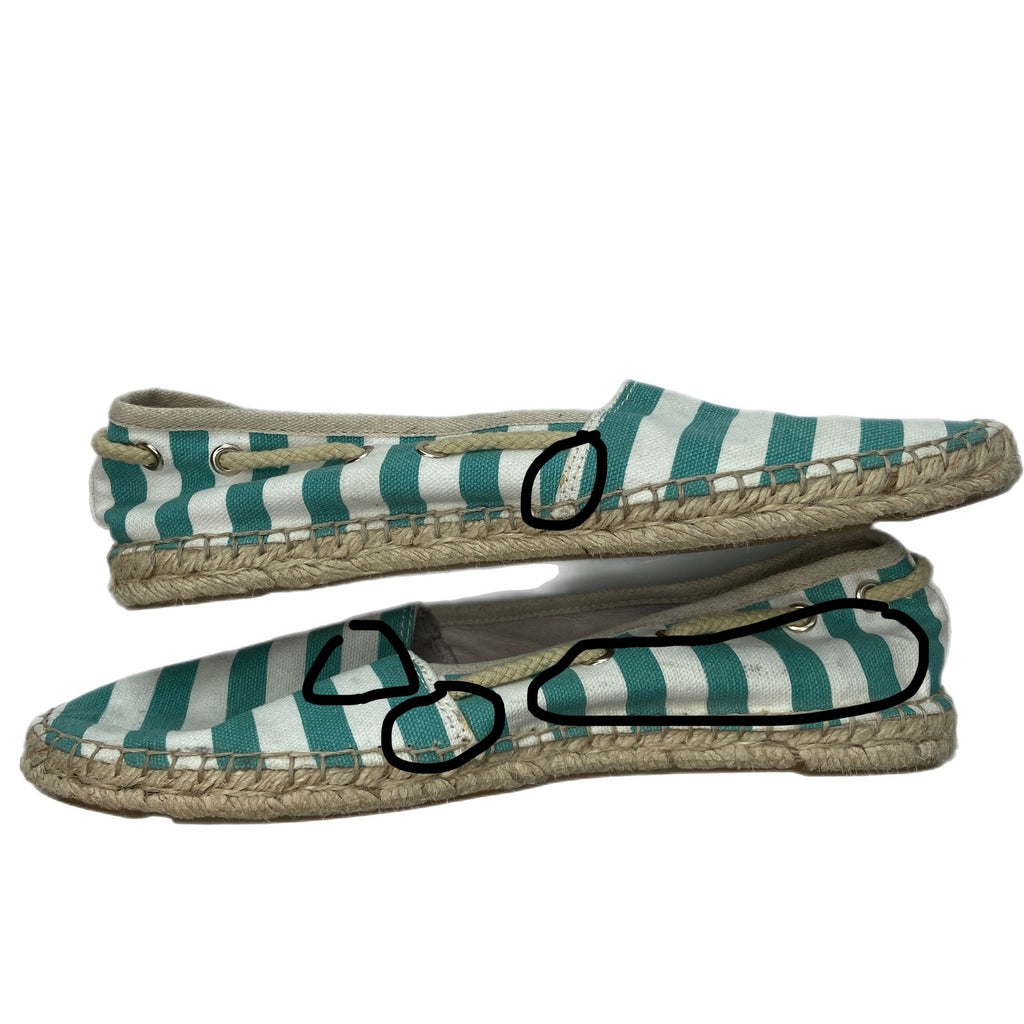 Vince Camuto Striped Flat Slip On Espadrille Shoes - Women's Size 9