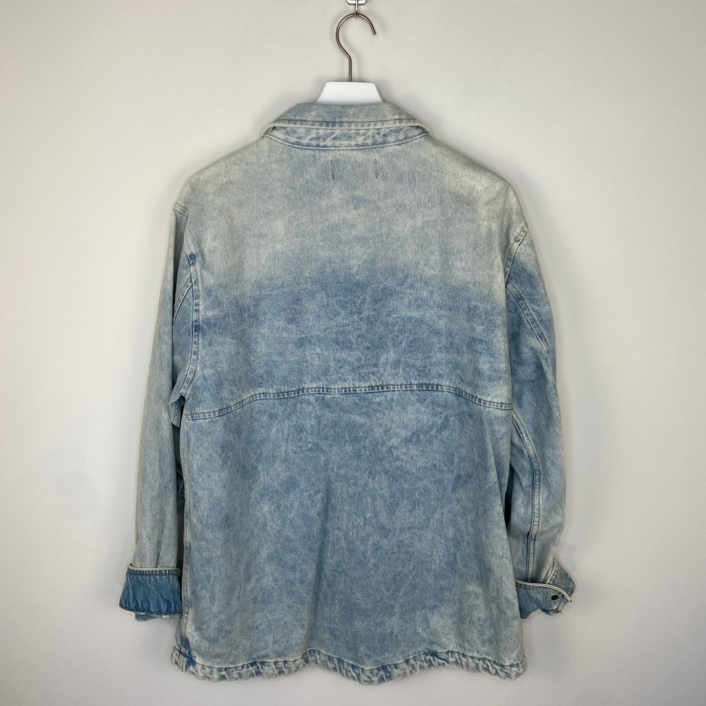 Y2K Inspired Oversized Baggy Denim Shacket - Men's Size M