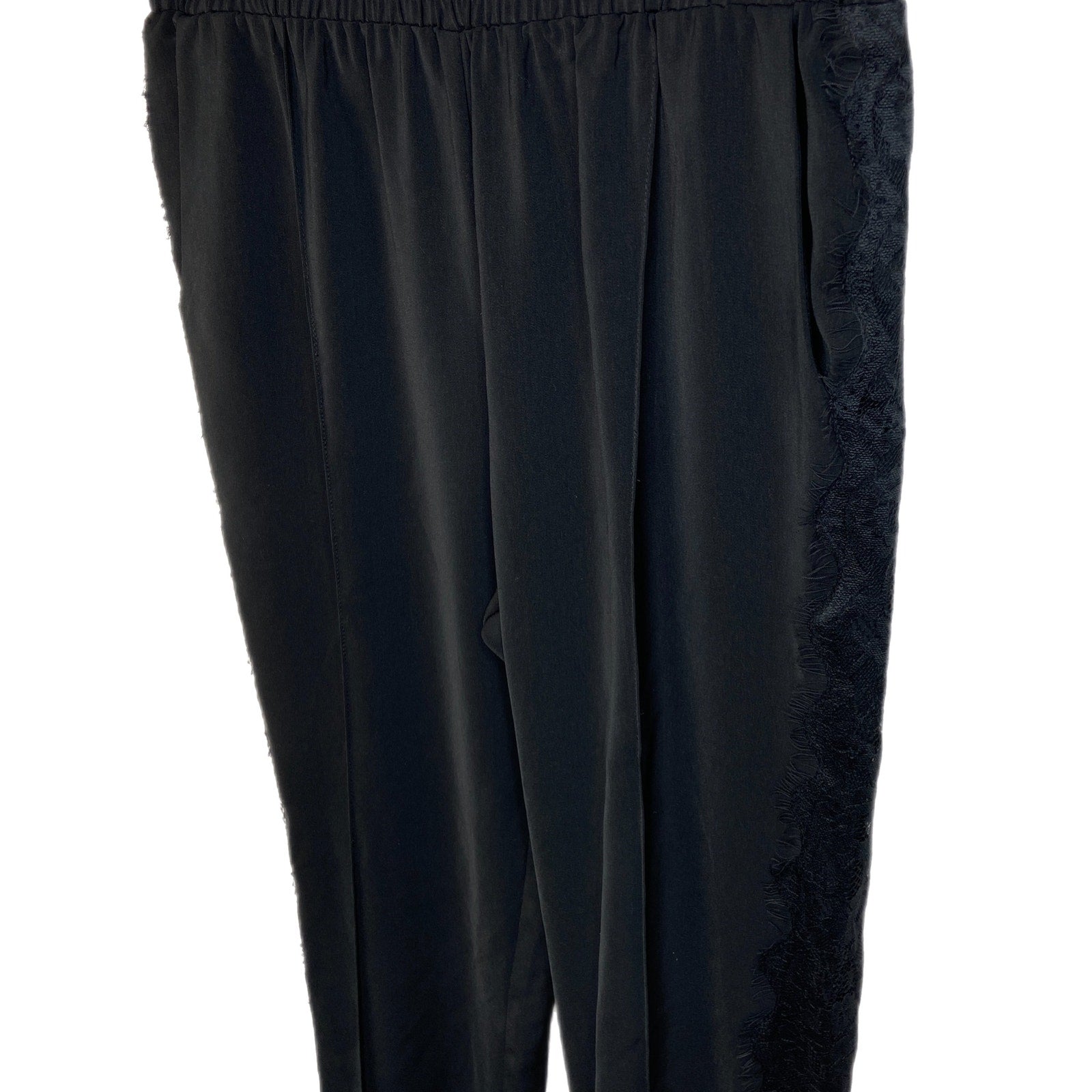 WAYF Black Lace Detail Joggers - Women's Size M