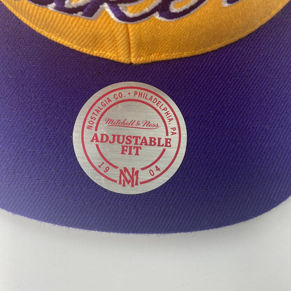 Mitchell & Ness Los Angeles Lakers Heritage Script Snapback Hat