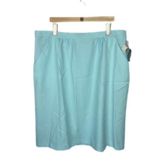 Vintage Aqua A Line Below The Knee Polyester Skirt NWT - Women's Size 24W