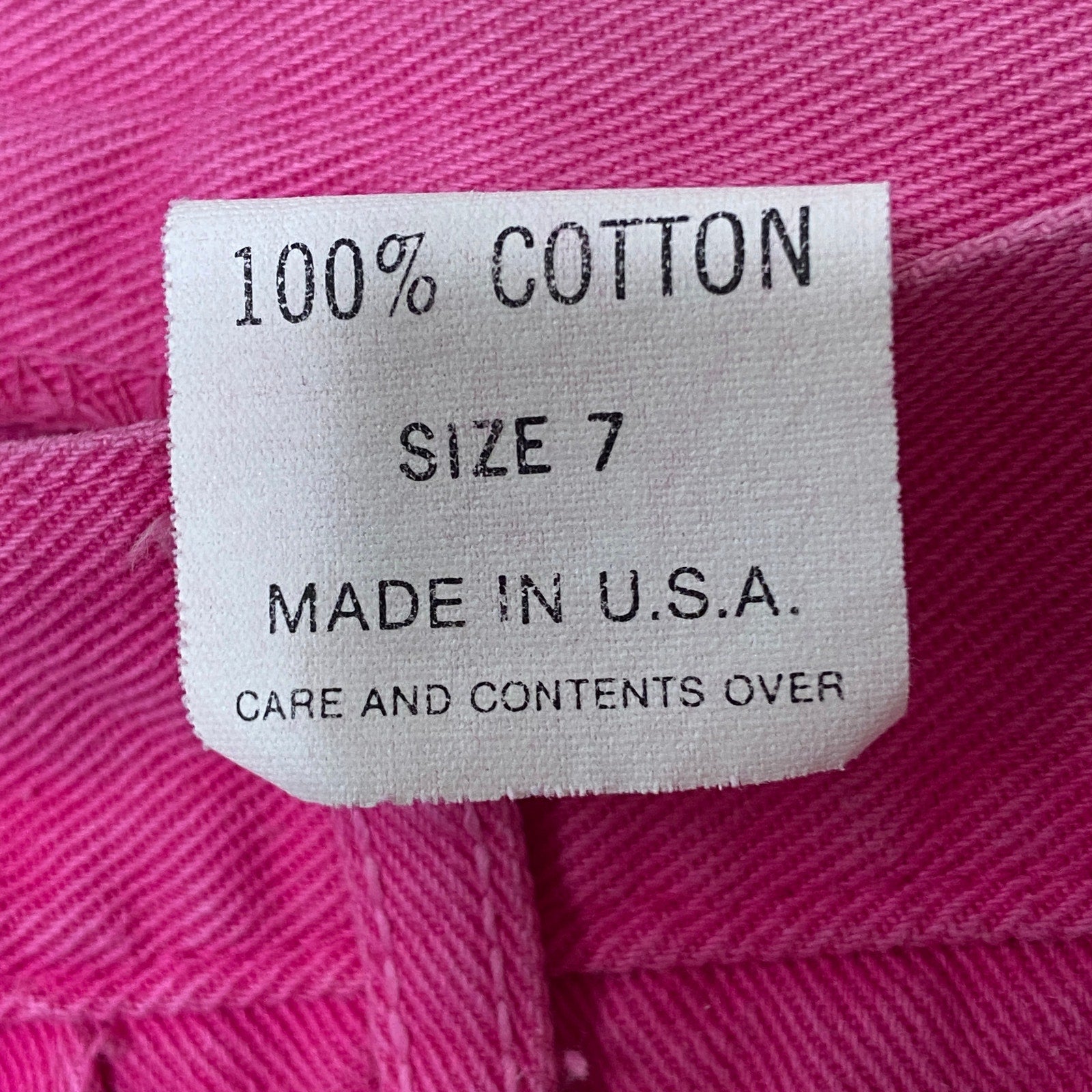 American Vintage Hot Pink High Waist Mom Shorts Made in USA - Junior's Size 7