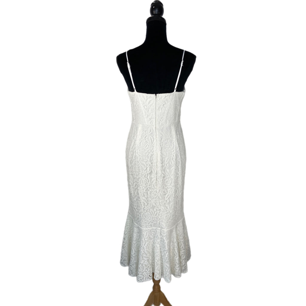 Lulus White Lace Mermaid Maxi Slip Dress - Women's Size L
