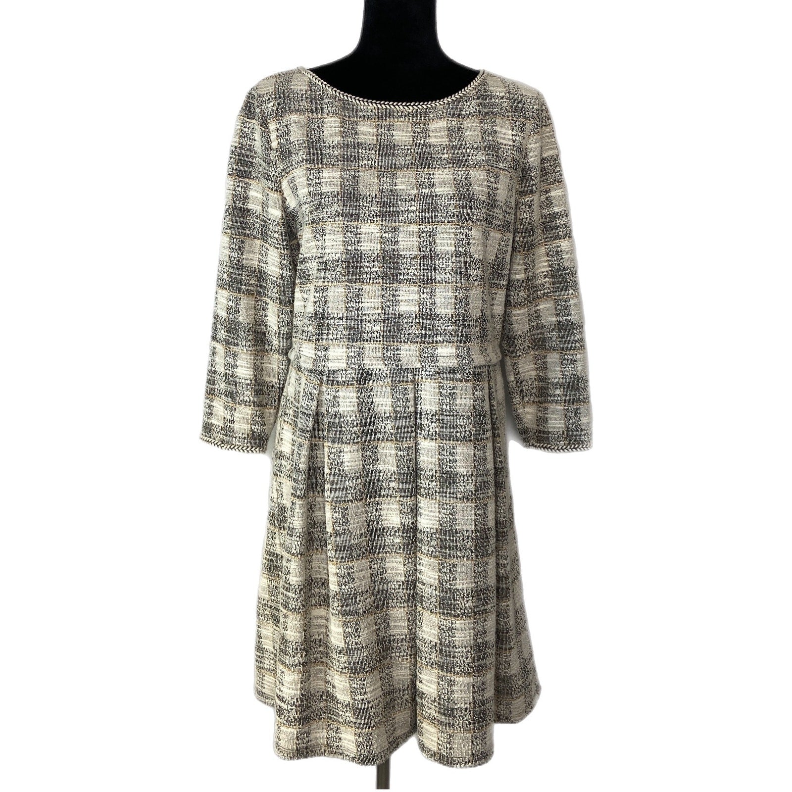 Max Studio Plaid Tweed Style Dress - Women's Size Large