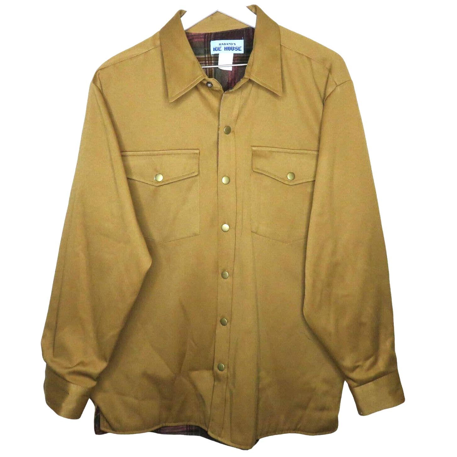 Vintage Flannel Lined Camel Colored Shacket - Men's Medium