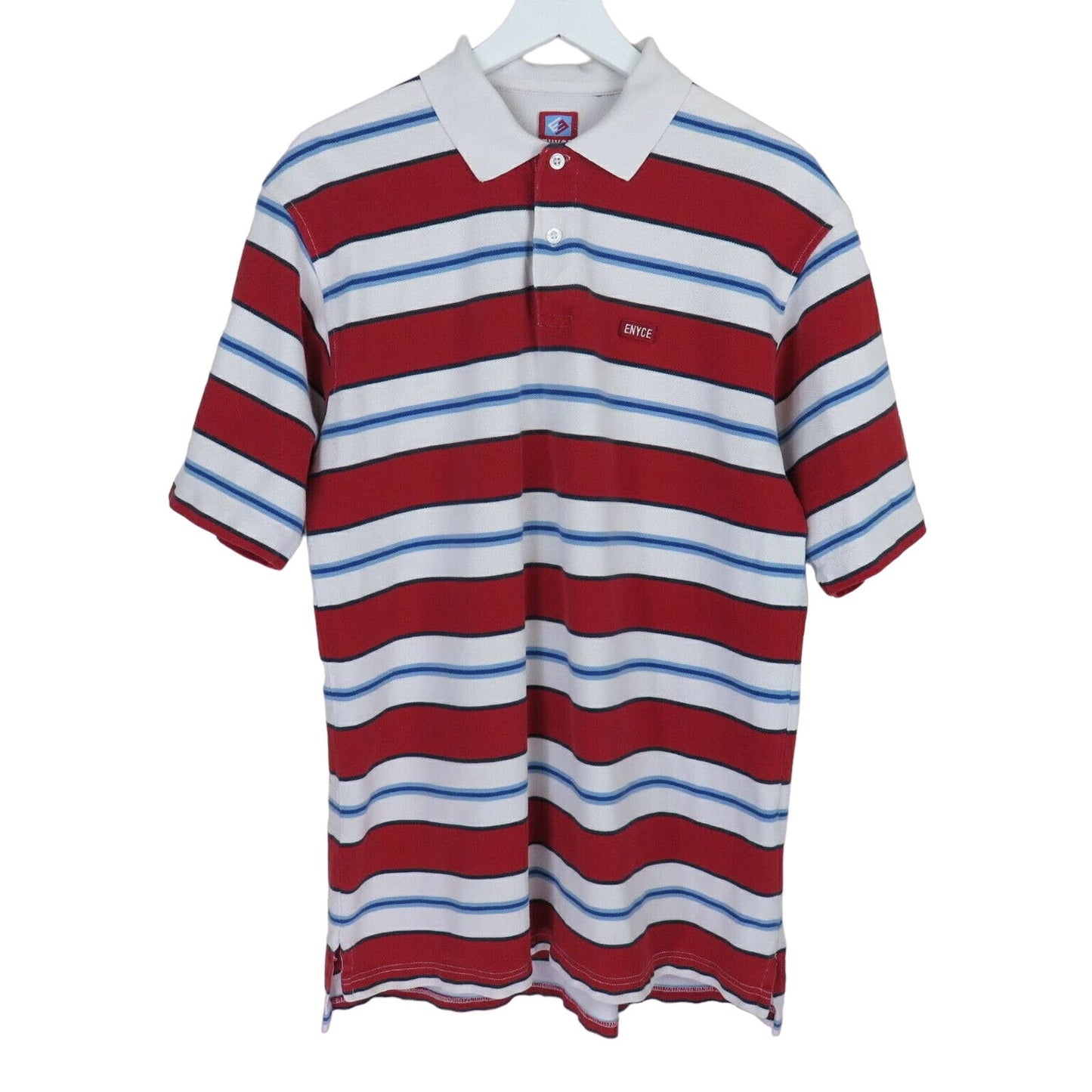 ENYCE Retro 90's Red/White Striped Polo - Men's XL