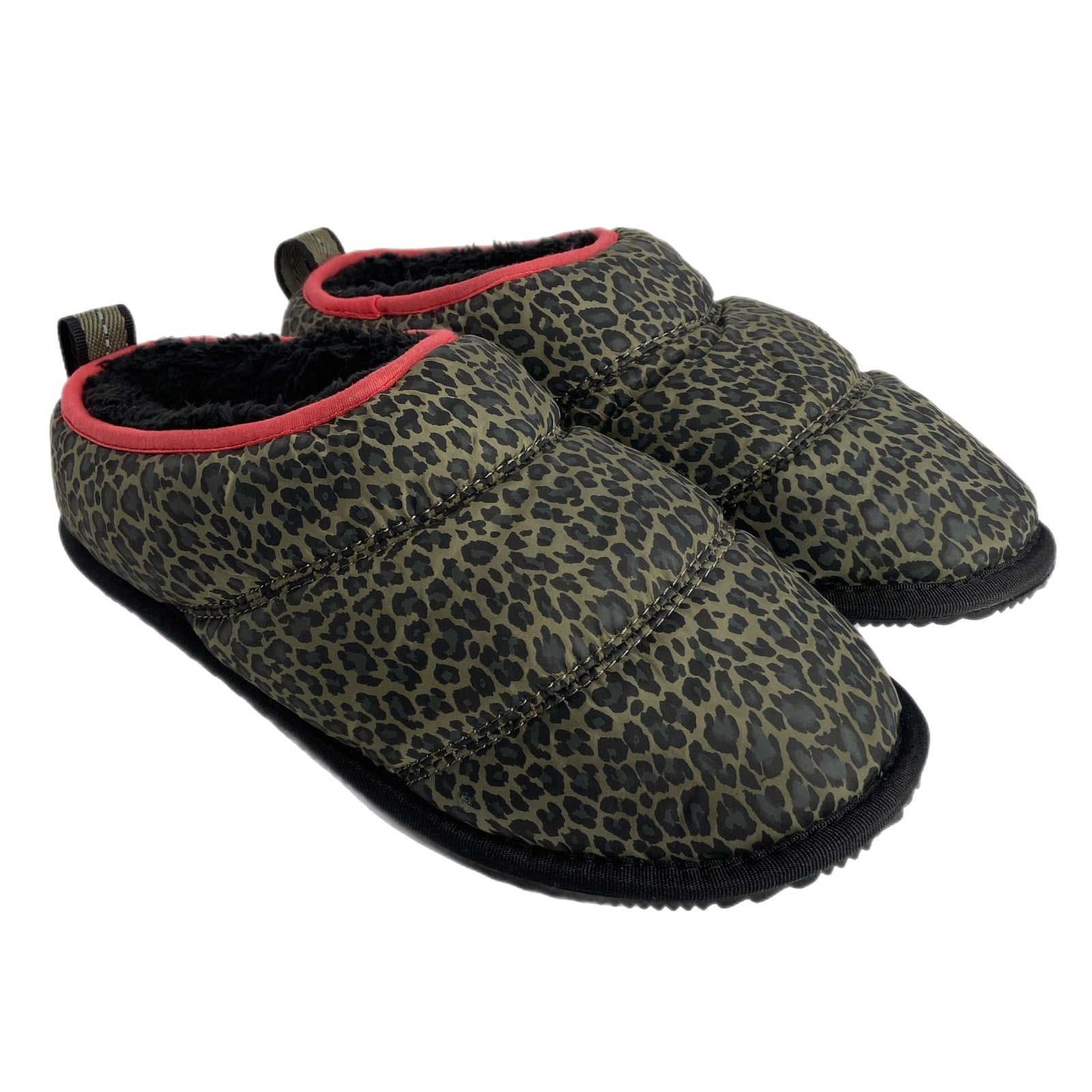 Sorel Go Nylon Faux Fur Bodega Run Sage Slippers - Women's Size 8