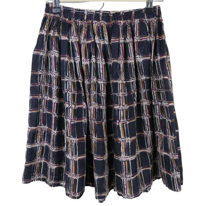 Vintage Silk Patterned Skirt - Women's M