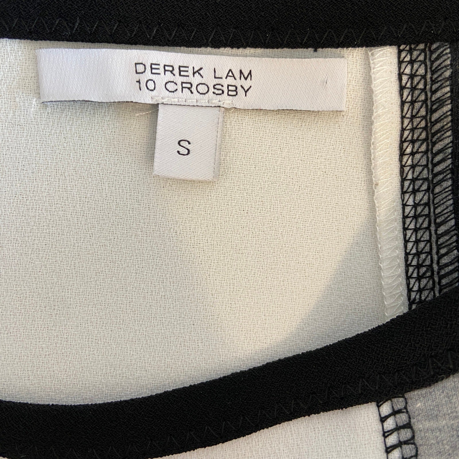 Derek Lam 10 Crosby Black White Gray Color Block Pullover Top - Women's Size S